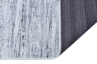 Soft Grey Blurred Lines - CozytoChic - Machine Washable Turkish Rugs - Cozy to Chic