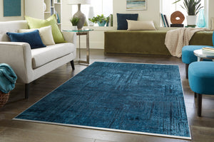 Teal Basketweave - CozytoChic - Machine Washable Turkish Rugs - Cozy to Chic