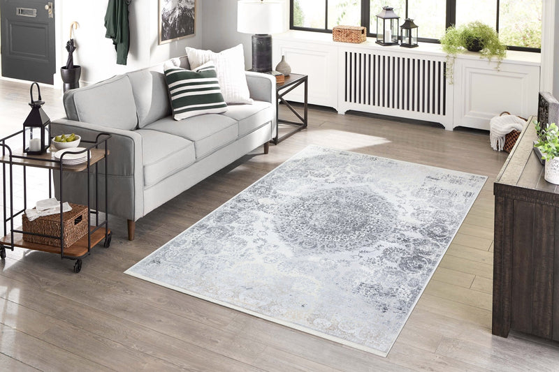 White Henna - CozytoChic - Machine Washable Turkish Rugs - Cozy to Chic